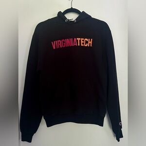 Champion Black Sweatshirt with Virginia Tech Logo